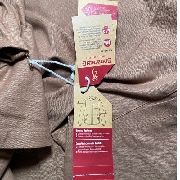 Browning Rye Shirt - NWT - Brown button up Mens - XL - Picture 11 of 15